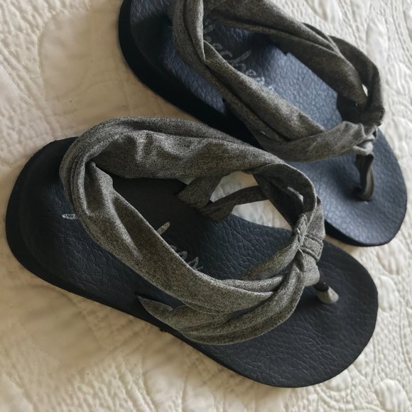 Skechers Cali Meditation Yoga Sandals Gray - Picture 3 of 6